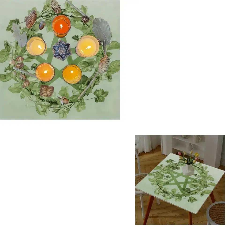 

Скатерть Таро, утолщенная нескользящая скатерть, скатерть с фазами луны и растениями для улучшения впечатлений от настольных игр