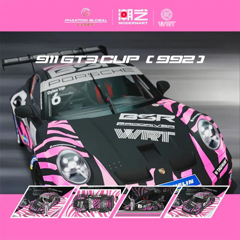 

Spot TM Chaoyi 1:64 Porsche 911 GT3 Модель автомобиля из сплава с чашкой Carrera WRT