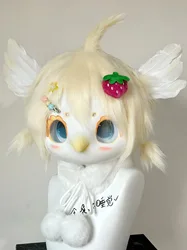 Yis cosplay Furry Head Mask Fursuit Face Base Fursona Kigurumi Kemono Animal Skull Custom Beast Head Handmade Mask