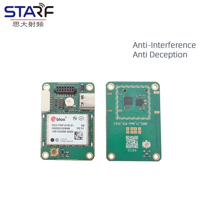 RTK Full Frequency Centimeter GNSS/GPS/BDS UAV Positioning Module Differential Positioning Board ZED-F9P