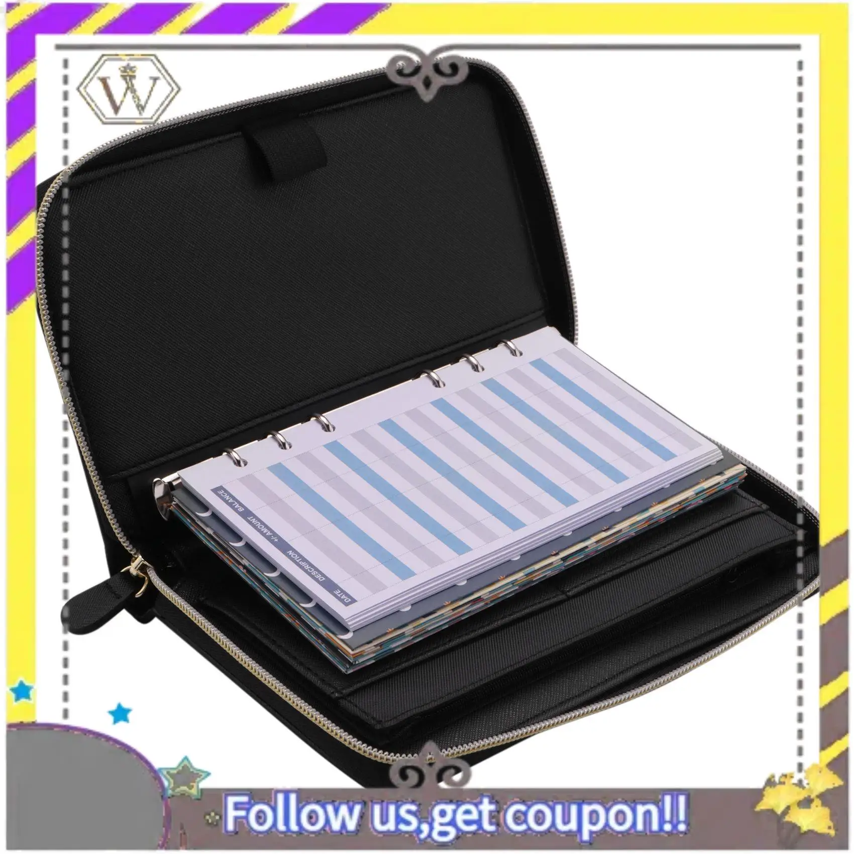 New All-In-One Cash Envelopes Wallet System With 12 Budget Envelopes And 12 Budget Sheets For Financial Planner