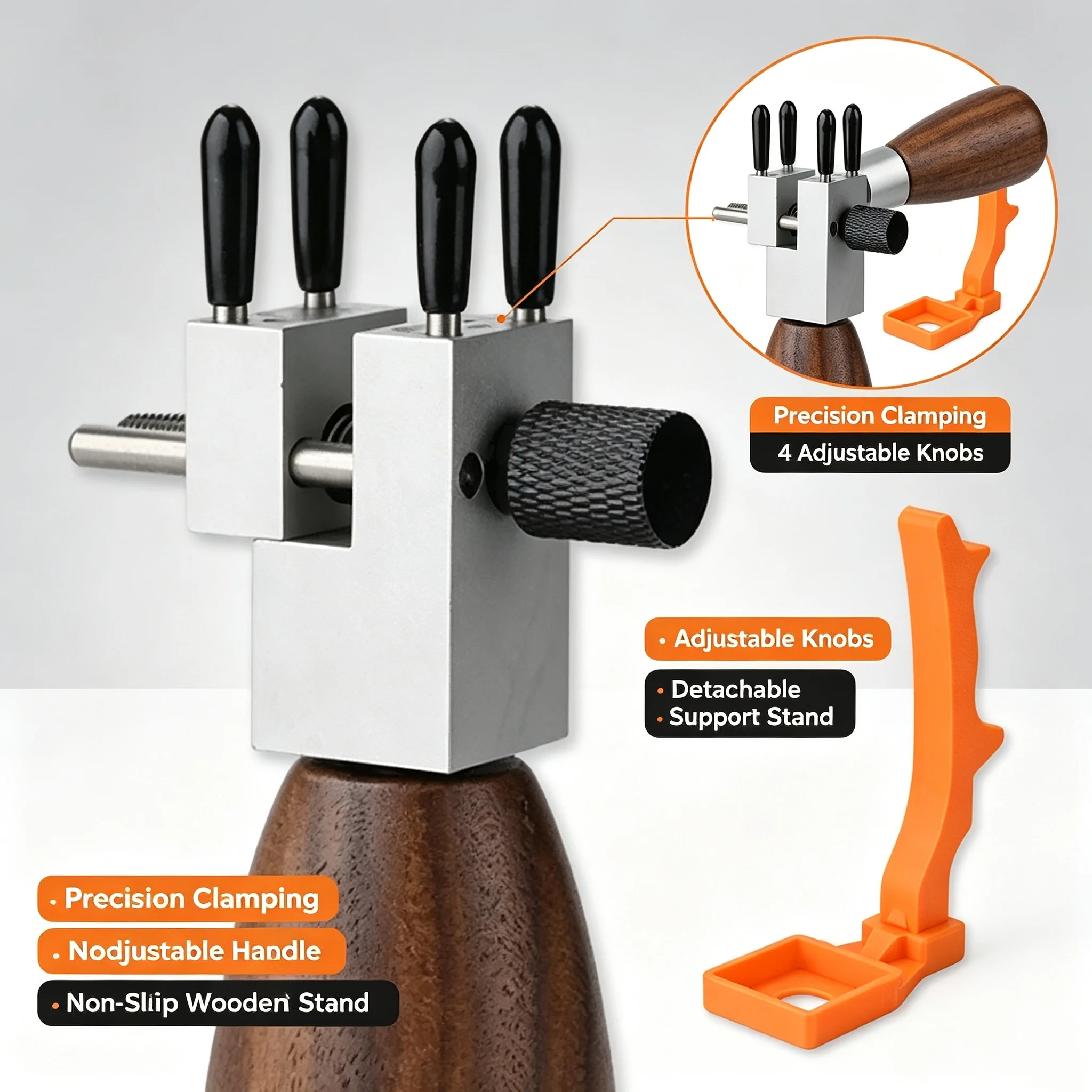 MSWZ MS‑193 Split‑Type Hand Model Vise Lightweight Aluminum Alloy Fixture Stable Multi‑Angle Clamping for Model Hobby Building