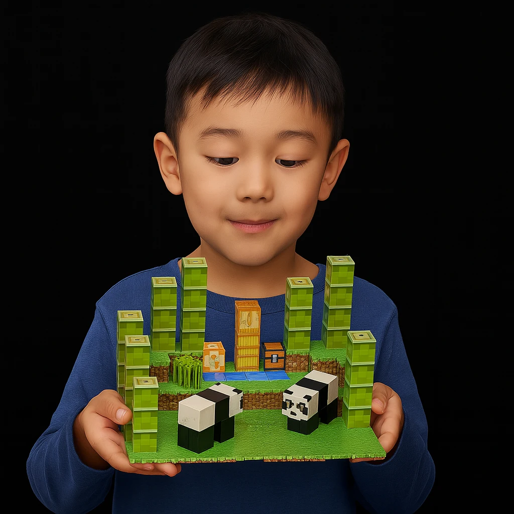 Magnetischer Baustein Mine World Magnet Cube Set für Jungen und Mädchen, hochwertiges DIY-Pixel-Stil-Modell, Grundplatte, STEM-Spielzeug-Grundplatte