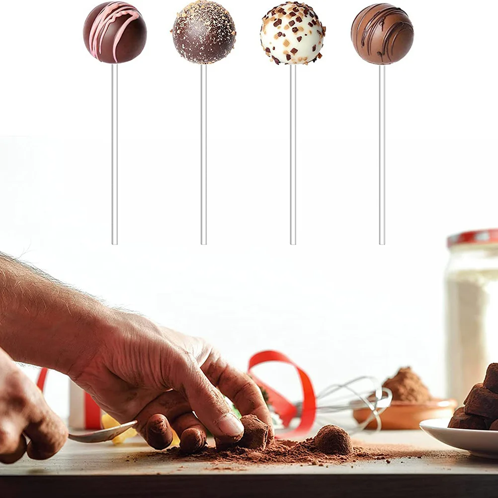 

100Pcs Acrylic Lollipop Sticks DIY Candy Making Bars Chocolate Sugar Cake Supplies Lollipop Acrylic Stick