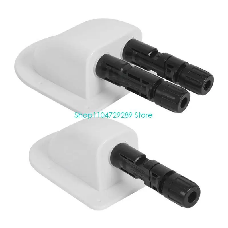 

D8KE Waterproof RVs Solar Panel Connector Cover Solar Junction Box Cable Entry Gland For Secure Roof Installation