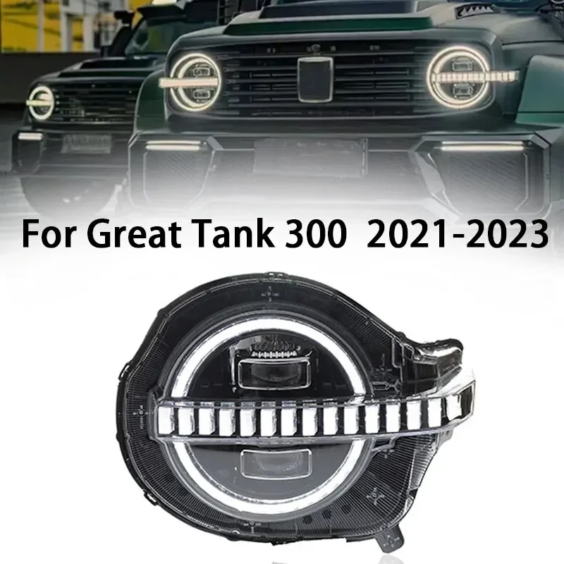 

Car Front Lights For Great Wall WEY Tank 300 Led Headlights Assembly 2021-2023 Accessories Modified Led DRL Turn Signal Headlamp