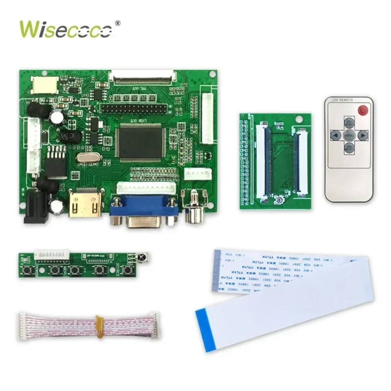 LCD TTL LVDS Controller Board  VGA 2AV 60PIN for A070VW04 V0 Eee-pc 701 Driver Board