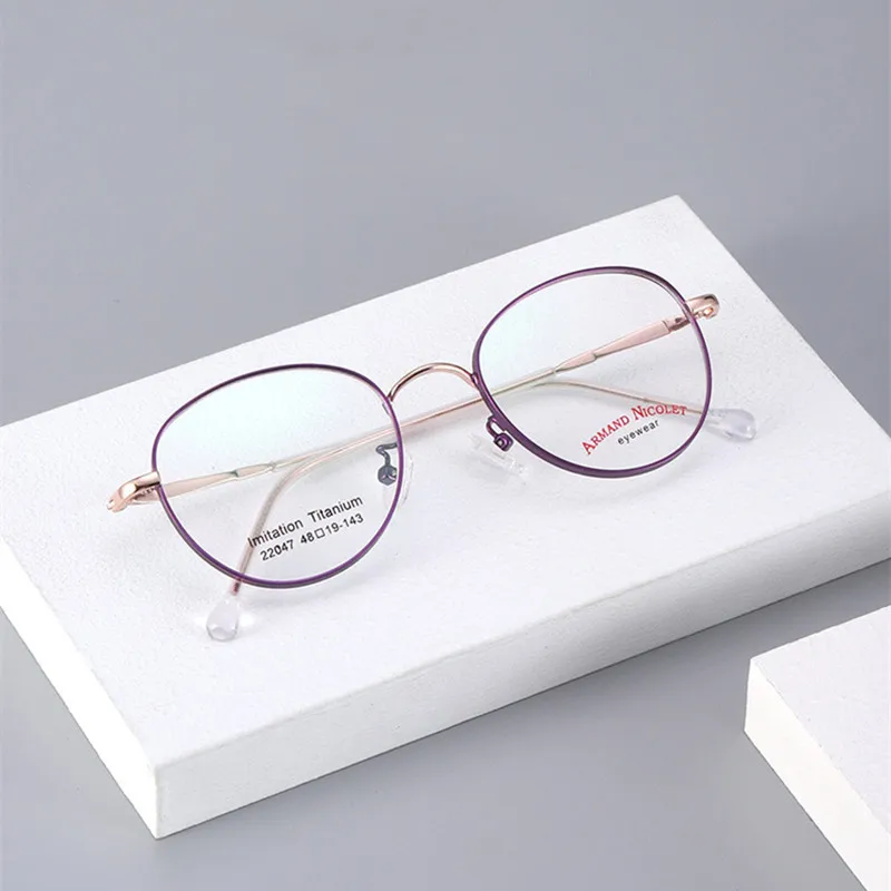 TGCYEYO Retro New Man Woman Round Glasses Metal Alloy Eyeglass Frame Black Silver Gold Spectacles Eyeglasses High Quality