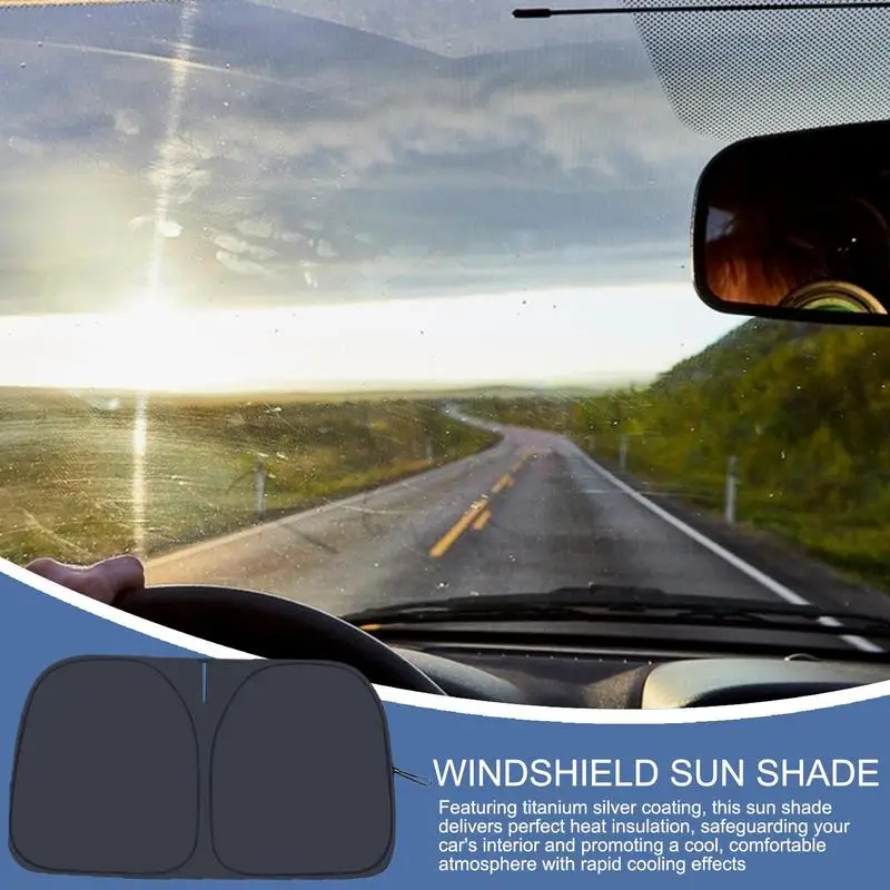 

Car Sun Visor Reusable Windshield Sun Shade Thicken Vehicle Interior Accessories Auto Umbrella For Outdoor Activities