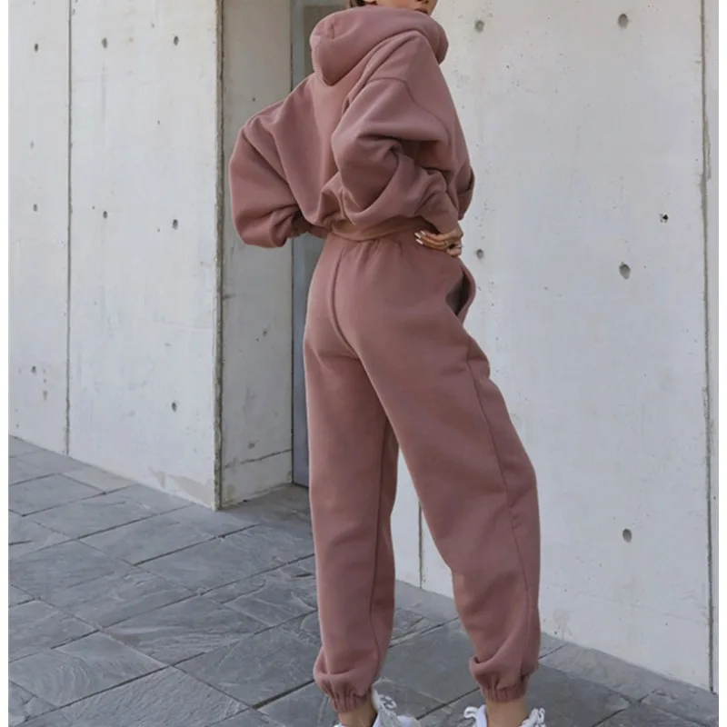 Conjunto deportivo de dos piezas para mujer, suéter informal de Color sólido, pantalones, primavera 2026