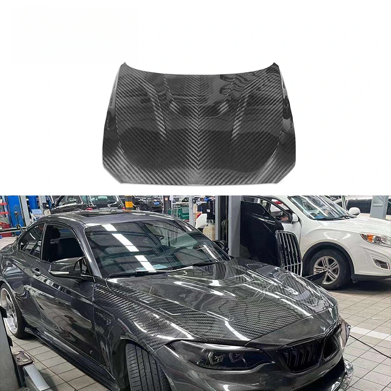 Automotive MP Style Dry Carbon Fiber Front Hood Bonnet Upgrade Body Kit Parts For 2013-2021 F22 F23 240I F87 M2 Competition CS E