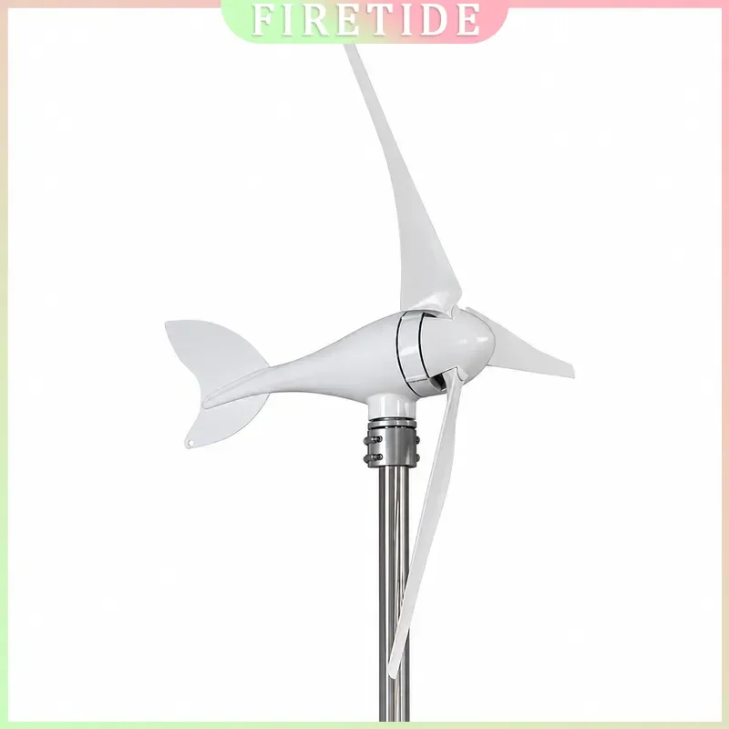 300W Permanent Magnet Wind Turbine DC 12V 24V 48V 3 Blade Generator with Controller for Street Lamp Household Marine Use