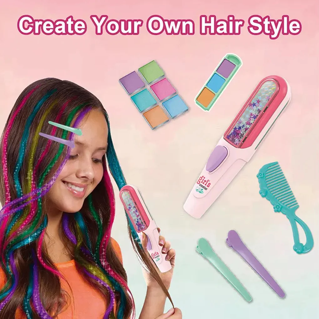 แท่งจัดแต่งทรงผมและย้อมผมสำหรับเด็กแบบใช้ซ้ำได้ ง่ายต่อการย้อมผม เพียงกดเบาๆ บนผม
