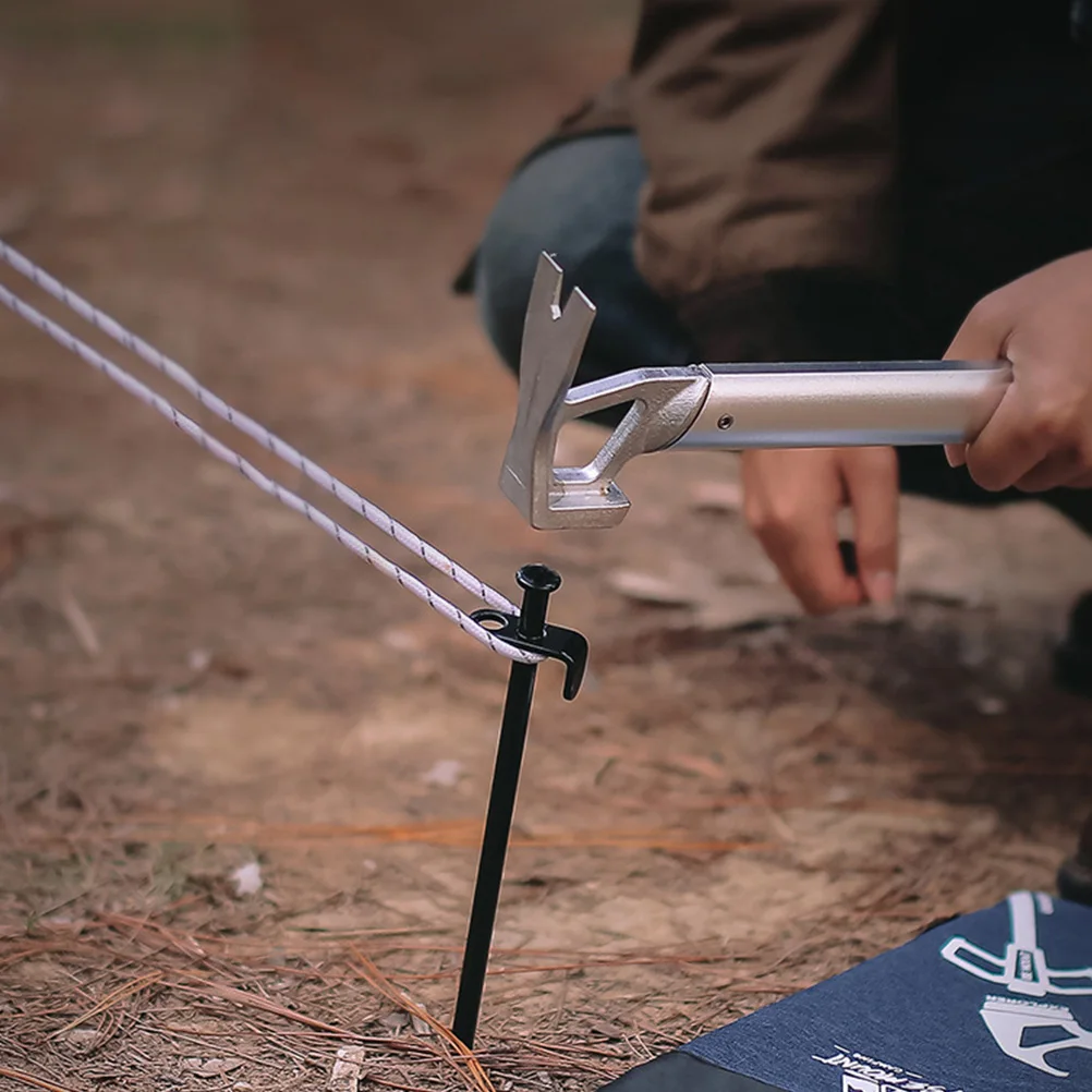 

Aluminum Alloy Handle Hammer Multi-functional Tent Stake Outdoor Camping Heavy Duty Tools Mallet Stakes Drilling Nail Pulling
