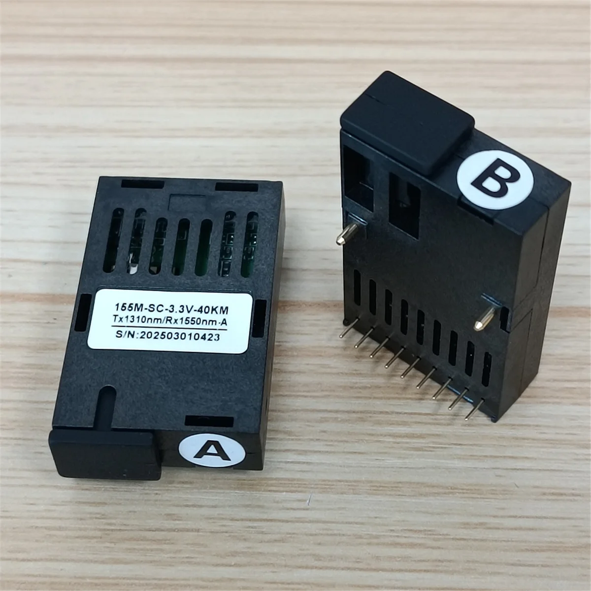 CCDD 2 Pairs 1X9 Transceiver 155Mb/S SC Singlemode Simplex Fiber 1310/1550nm 40km 3.3V Megabit 1Port Optic Transceiver Module