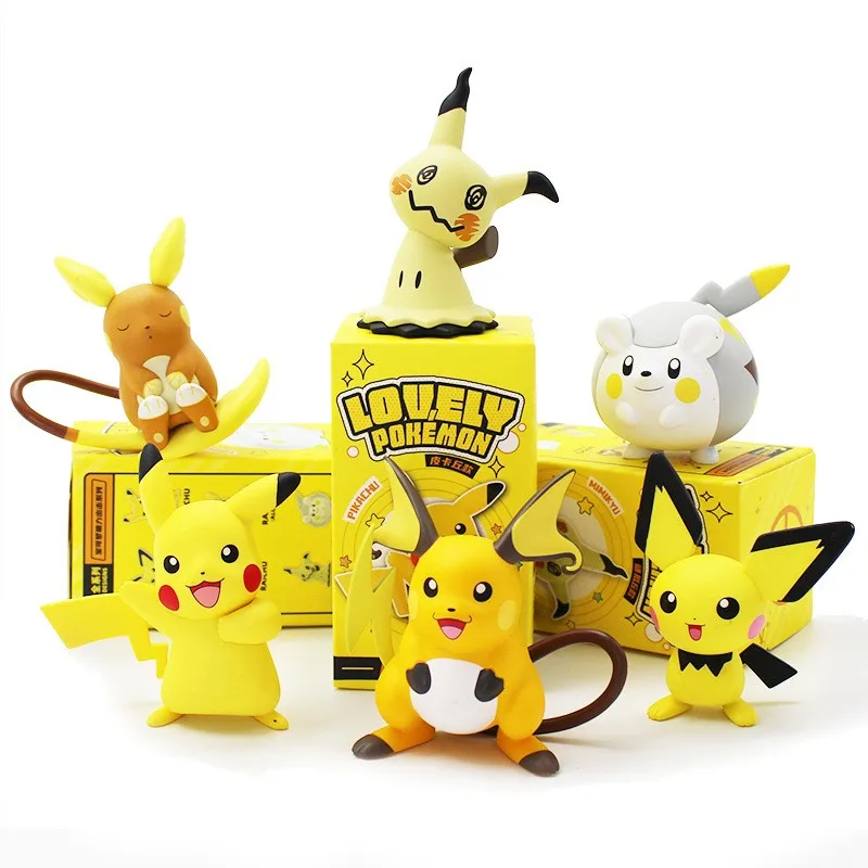 

Authentic Pokemon Pikachu Cute Force Attack Blind Box Mystery Pikachu Lei Qiu Handmade Doll Ornament Children's Toy Gift