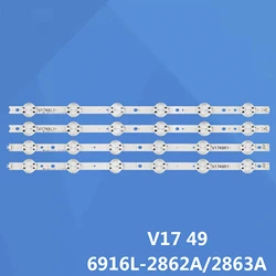 Yeni kiti 4 adet LED şerit için LG 49UV340C 49UV340C-UB 49LV340C 49UJ6565 49UJ670V 49UJ6560 49UJ701V 49 