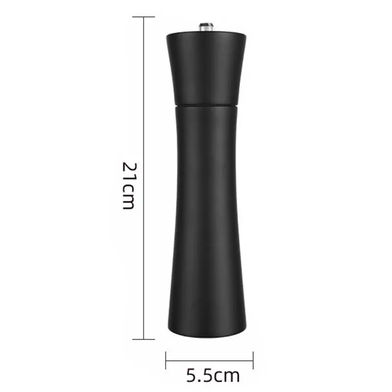 8‘’ Salt Pepper Grinder With Base Sets Solid Wood Spice Pepper Mill With Strong Adjustable Ceramic Grinder Carbon Steel Grinding