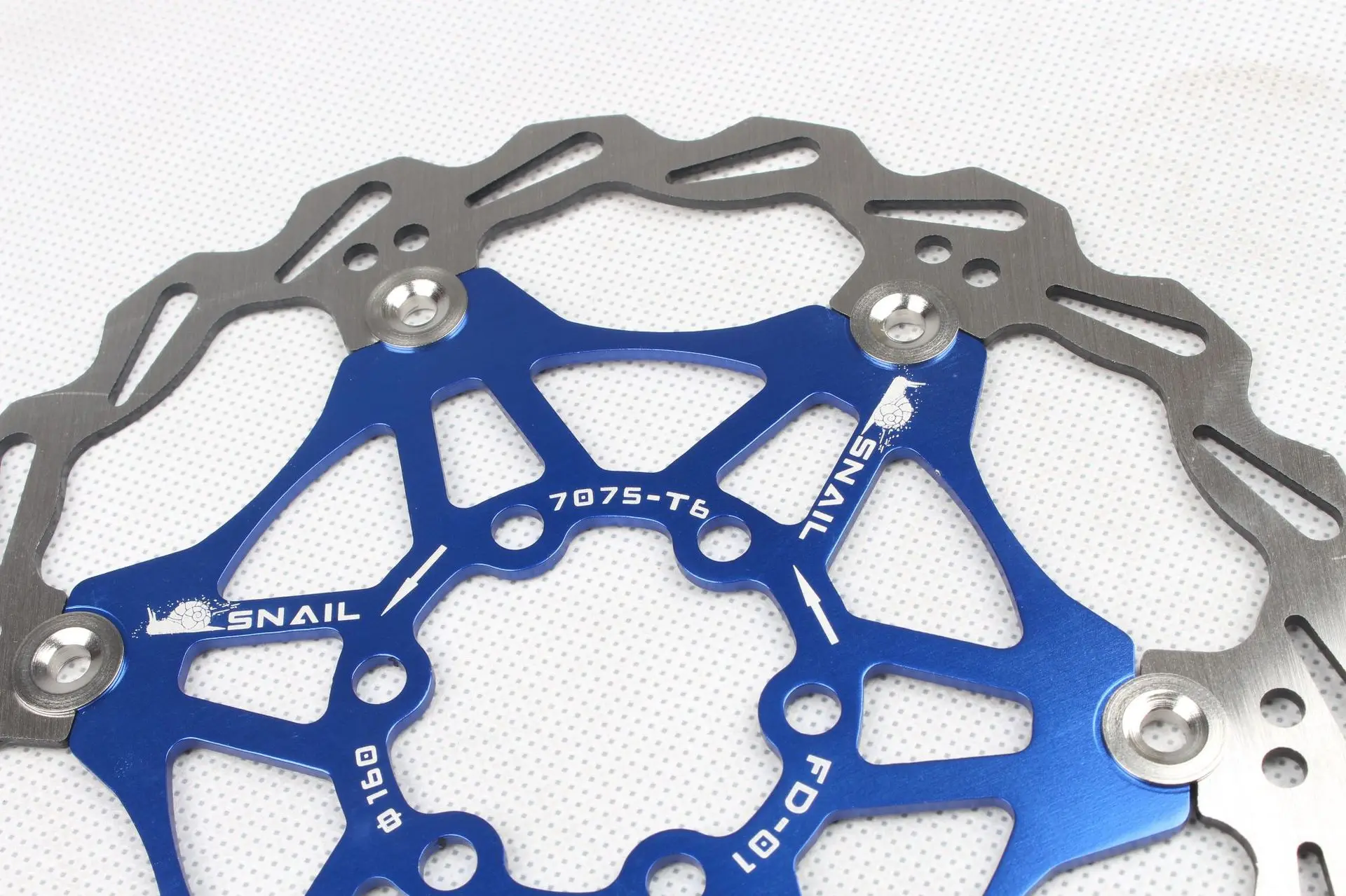 SNAIL Fahrrad Scheibenbremsbeläge 160 180 203 mm Aluminiumlegierung 6 Nagelrotor MTB Rennrad Schwimmendes Teil Zubehör Goodtaste – Detail 5