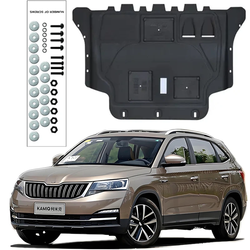 แผ่นบังโคลนอุปกรณ์เสริมรถยนต์สีดำใต้แผงบังโคลนสำหรับ Skoda kamiq 2018-2024 1.5L 2023