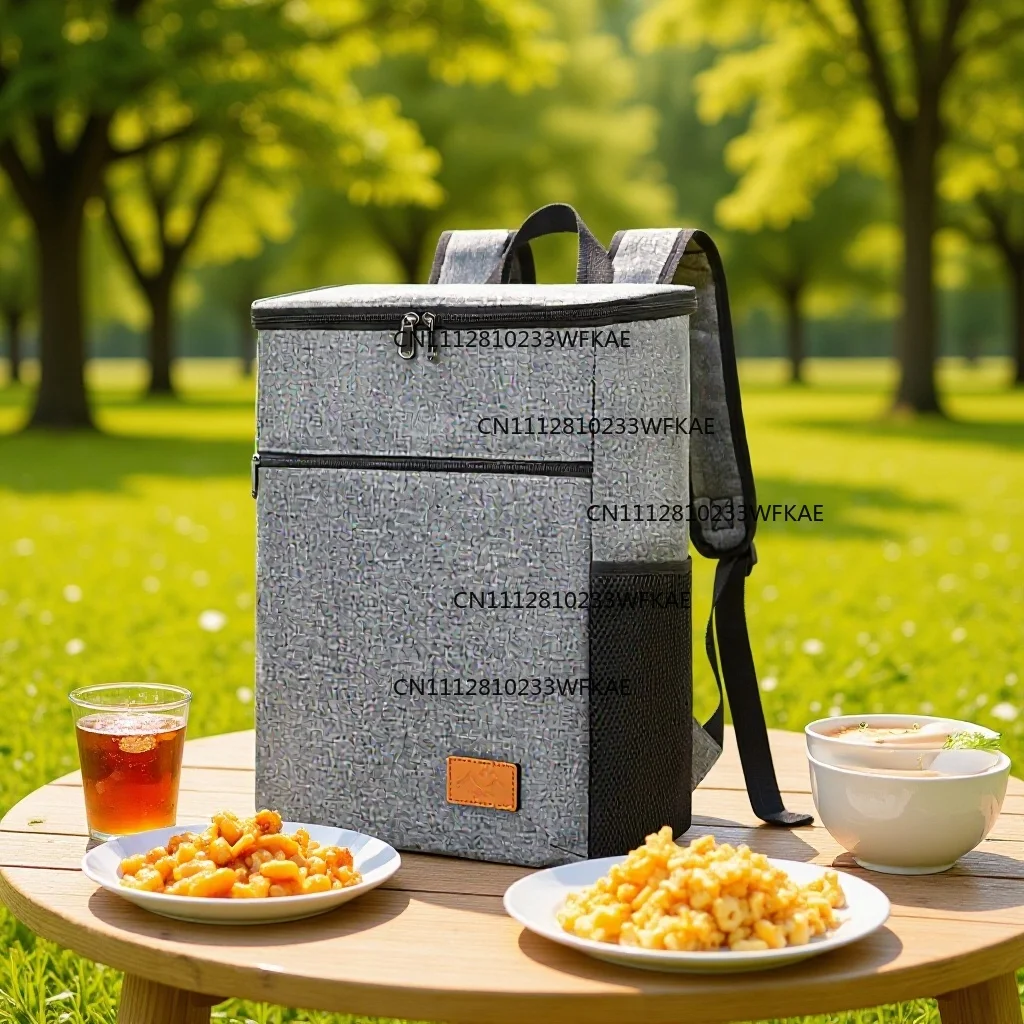 Outdoor backpack large capacity portable travel fresh picnic bag ice bag thermal insulation bag stall