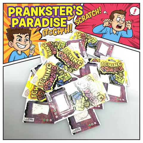 1PC Prank Itch Powder Package Funny Gag Joke Trick Magic Prank for April Fools' Day