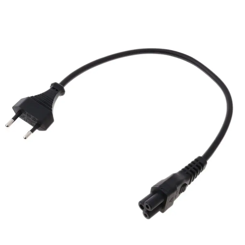 Power Adapter Cord EU 2 Pin Male To IEC 320 C5 Micky For Notebook Power Supply 30cm