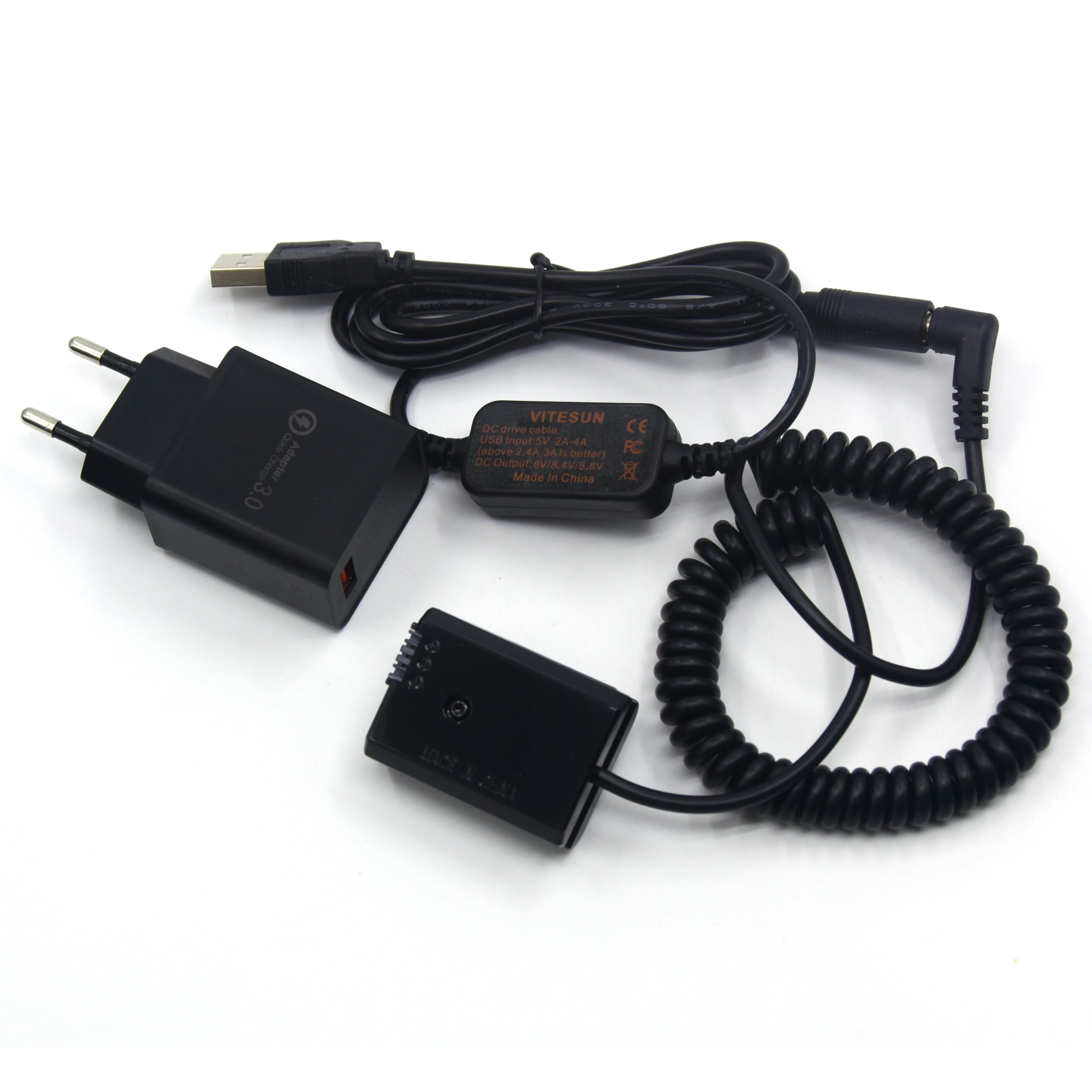 NP FW50 Dummy Battery+USB Charger+DC Charging Power Cable for Sony ZV-E10 A6000 DSC-RX10 NEX3 A3500 A3000 Camera