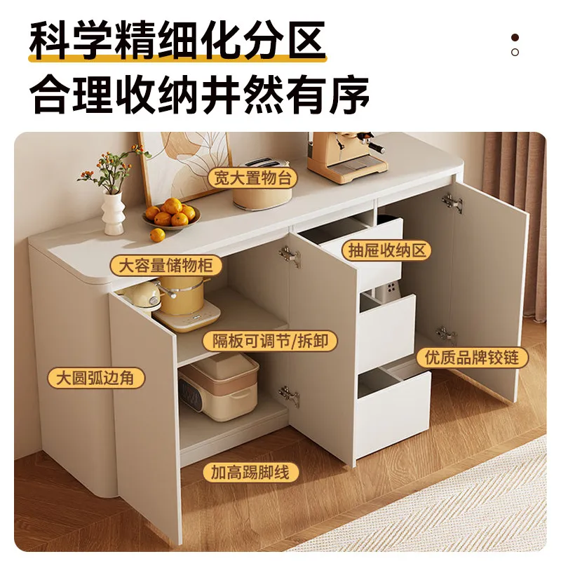 

Solid wood dining side cabinet integrated cabinet against the wall Household locker