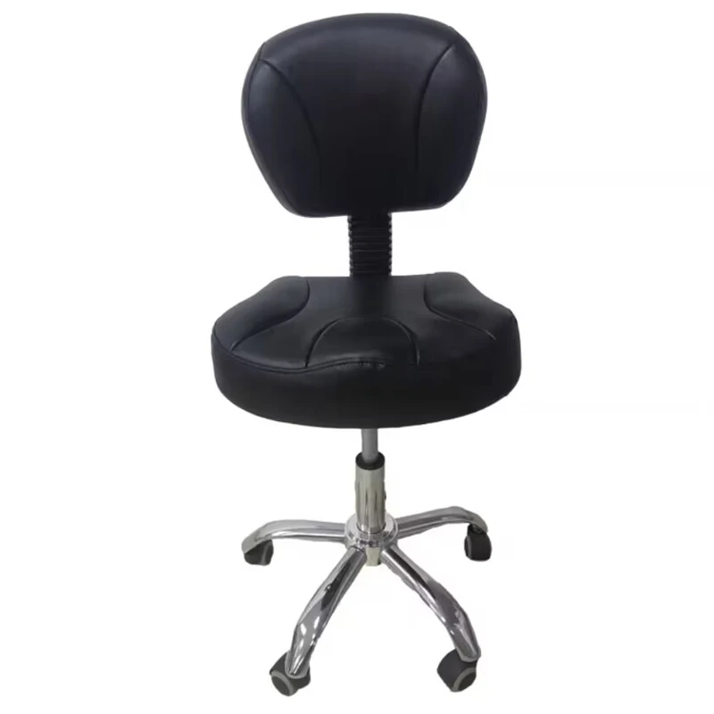 Taburete con respaldo para Bar, silla giratoria para salón de belleza, peluquería, barbería, oficina, dentista, maquillaje, tatuaje, muebles