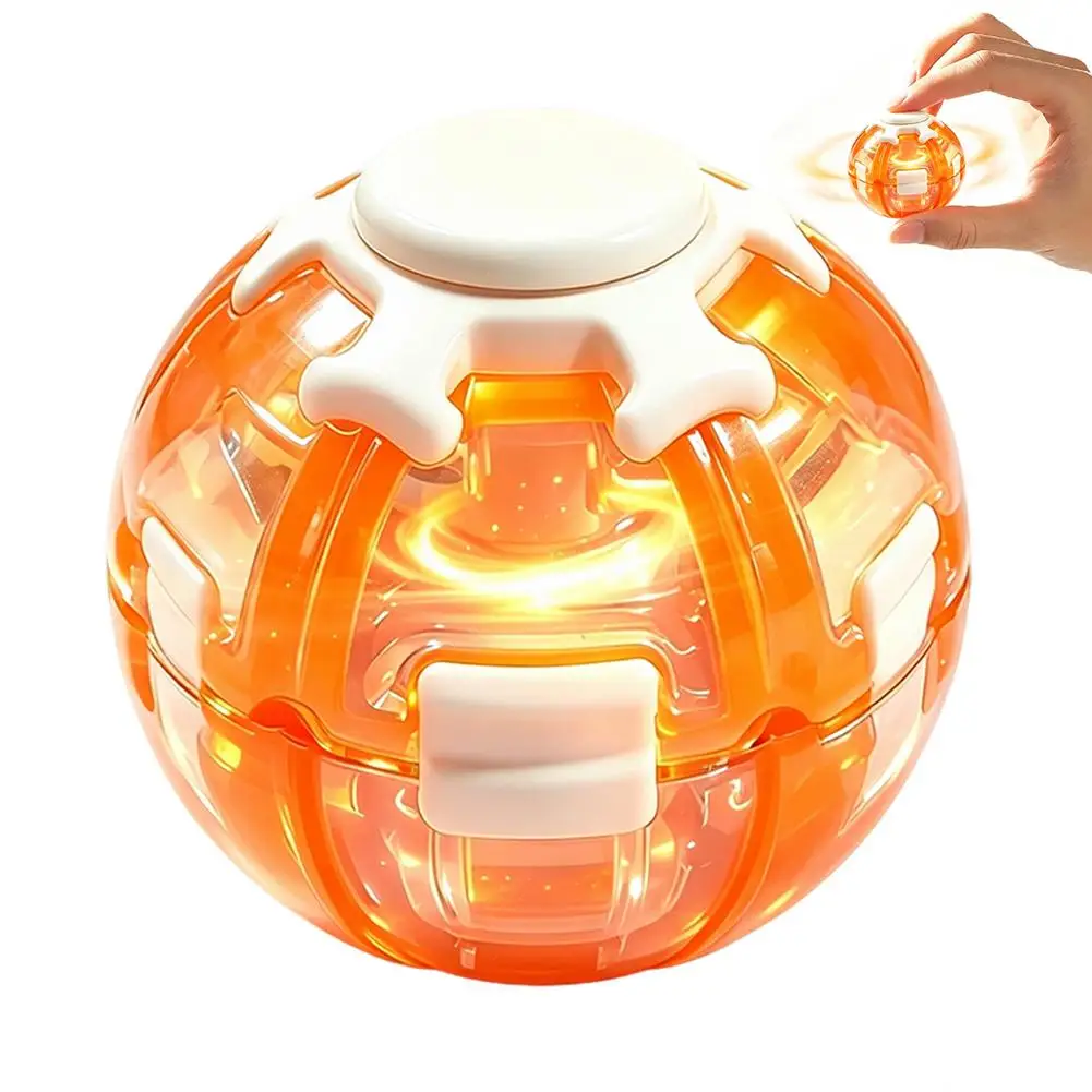 LED Magic Press To Spin Stress Relief Fidget Balls Autisme ADHD Focus Stille Coole Gadgets Unieke Cadeaus Voor Kinderen Volwassenen