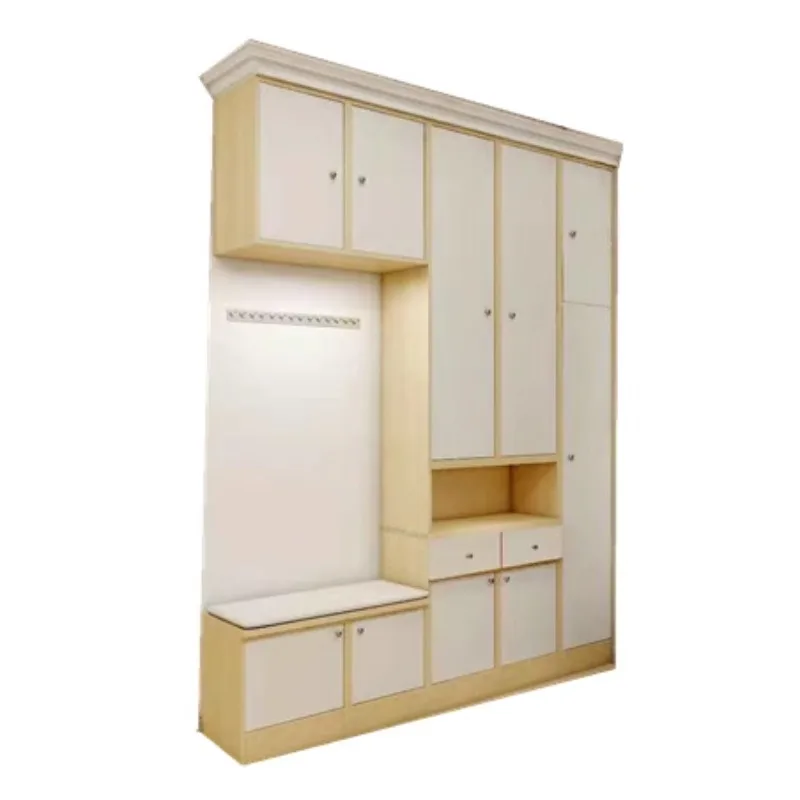 

Measuring ruler Customized home shoe cabinet Nordic log porch cabinet Customized aisle coat rack storage at the overall door