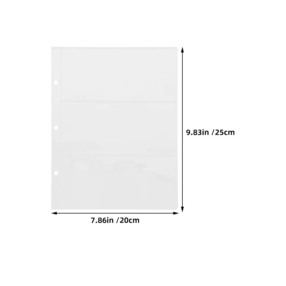 20Pcs Versatile Currency Album PVC Banknote Holder Clear Protective Sleeves Currency Storage Display Money Collector Album