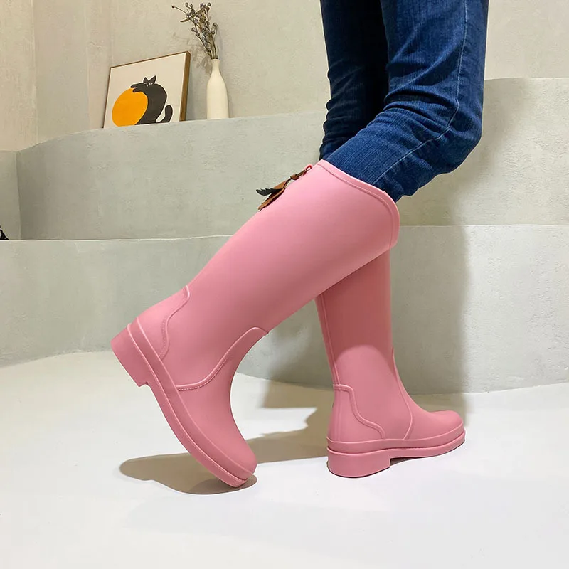 Women\'s Tall Rain Boots Kitchen Waterproof Non-slip Rain Boots Women Fashion Outdoor Work Boots Novo Em Botas Femininas 2023