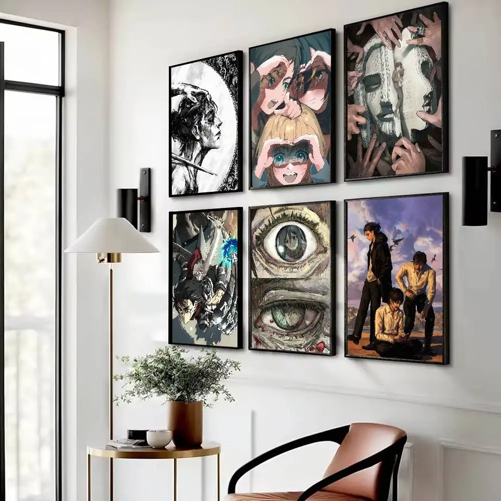XL TOP Cool Eren Fashion Anime A-ATTACK ON TITAN Poster HD Art Sticky Wall Home Living Room Bedroom Bar Aesthetic Decoration