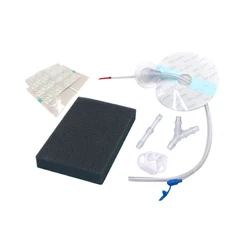 Negative pressure wound therapy dressing kit 15*10cm including black foam tubes with the pad transparent film I/Y connector