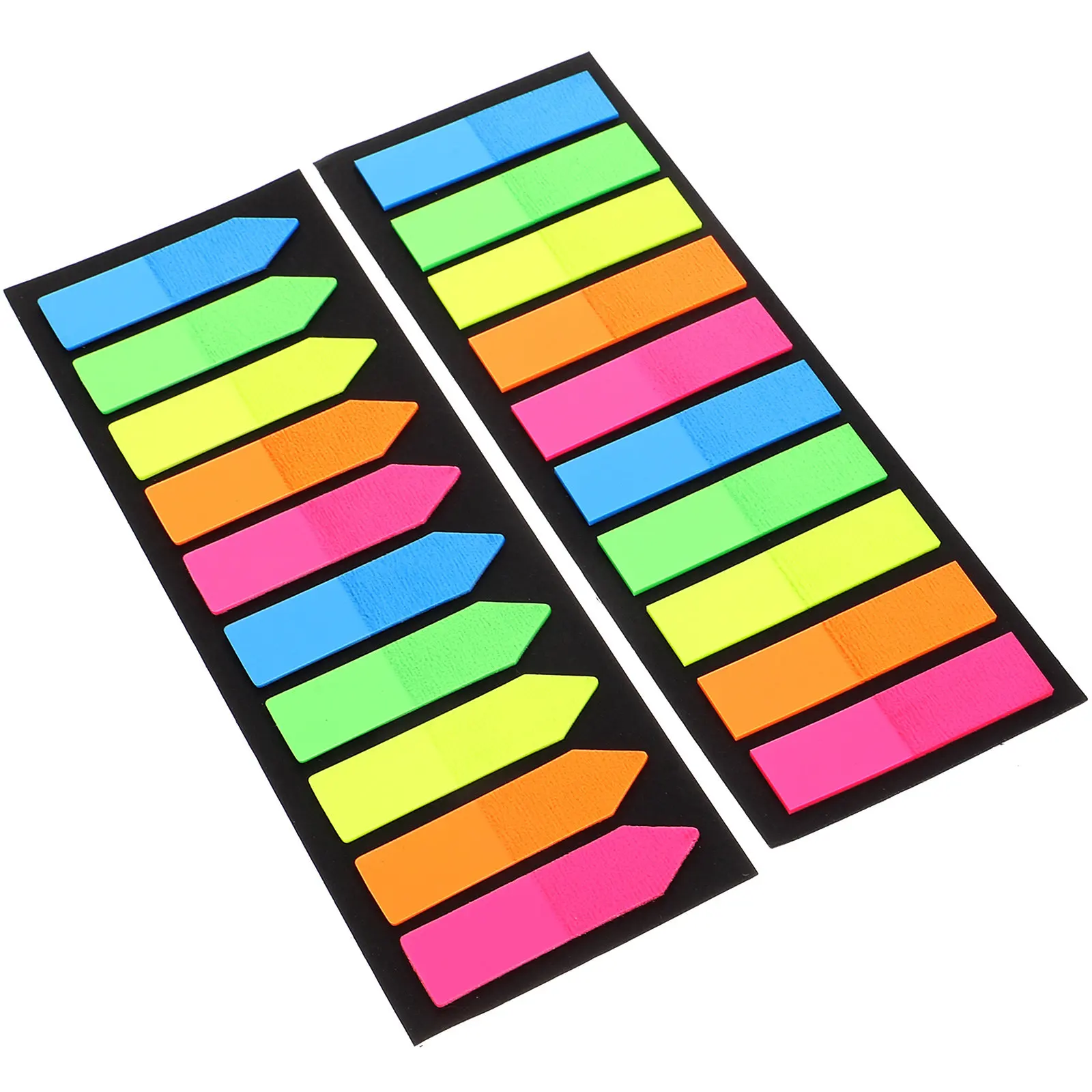 

2Sets Bright Fluorescent Tip Index Tabs Adhesive Book Page Markers Quick Reference Study Aid Academic Research Document