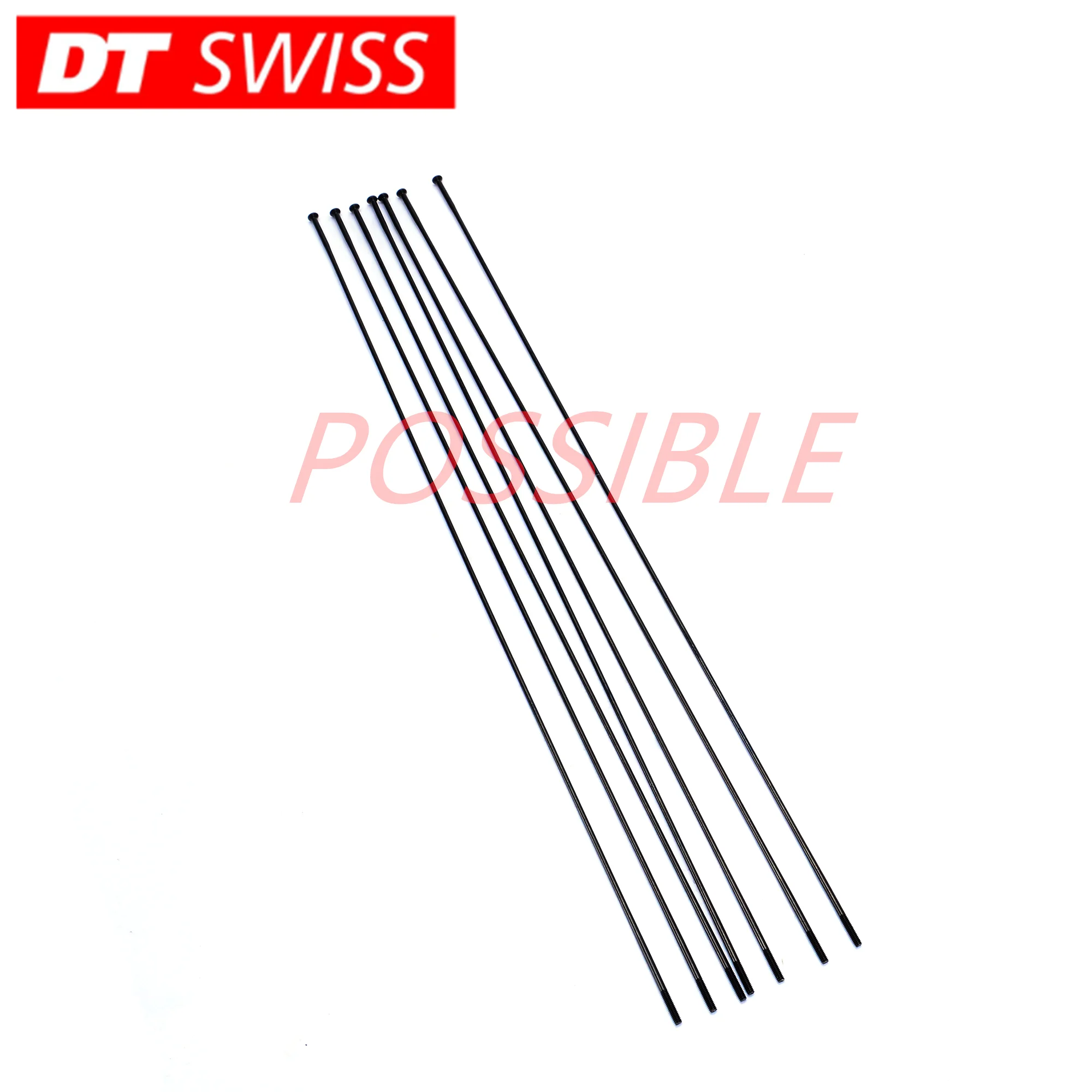 Bicycle Spokes DT Swiss COMPETITION RACE 2.0-1.6-2.0 Round Spokes J-bend/straight Pull Black Lightweight Variable Diameter Spoke