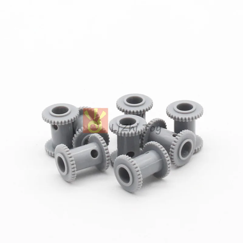Bausteine Ziegel Saitenrolle 2x2 Trommelhalter High-Tech 2584 2585 Kompatibel mit Haken Abschleppkugel 30395 Engineering Machinery – Detail 6