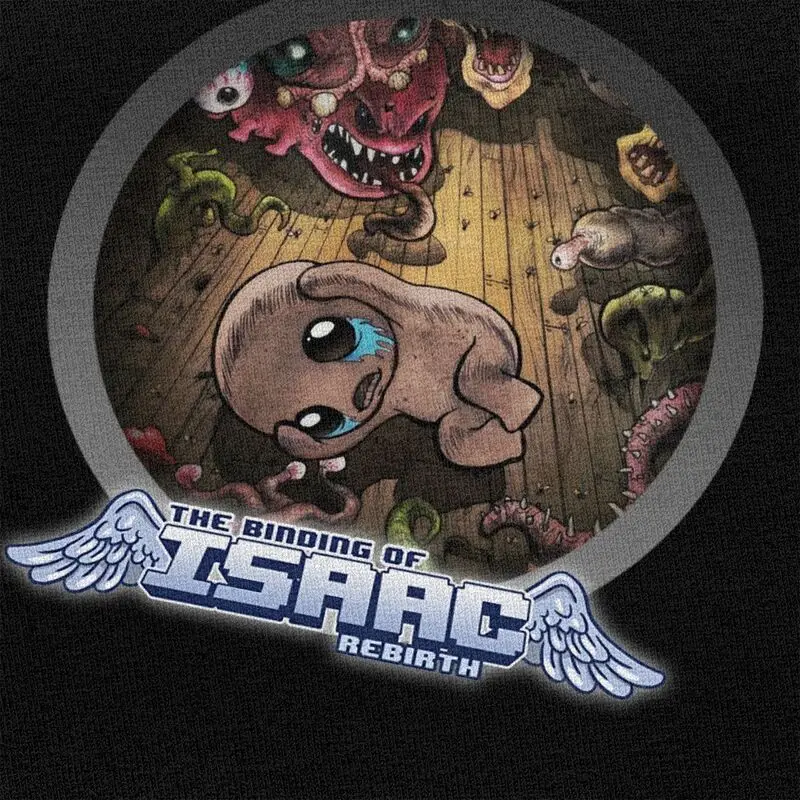 مخصص ملزمة إسحاق ولادة جديدة التي شيرت للرجال قصيرة الأكمام تي شيرت موضة تي شيرت 100% القطن المحملة هدية فكرة #4