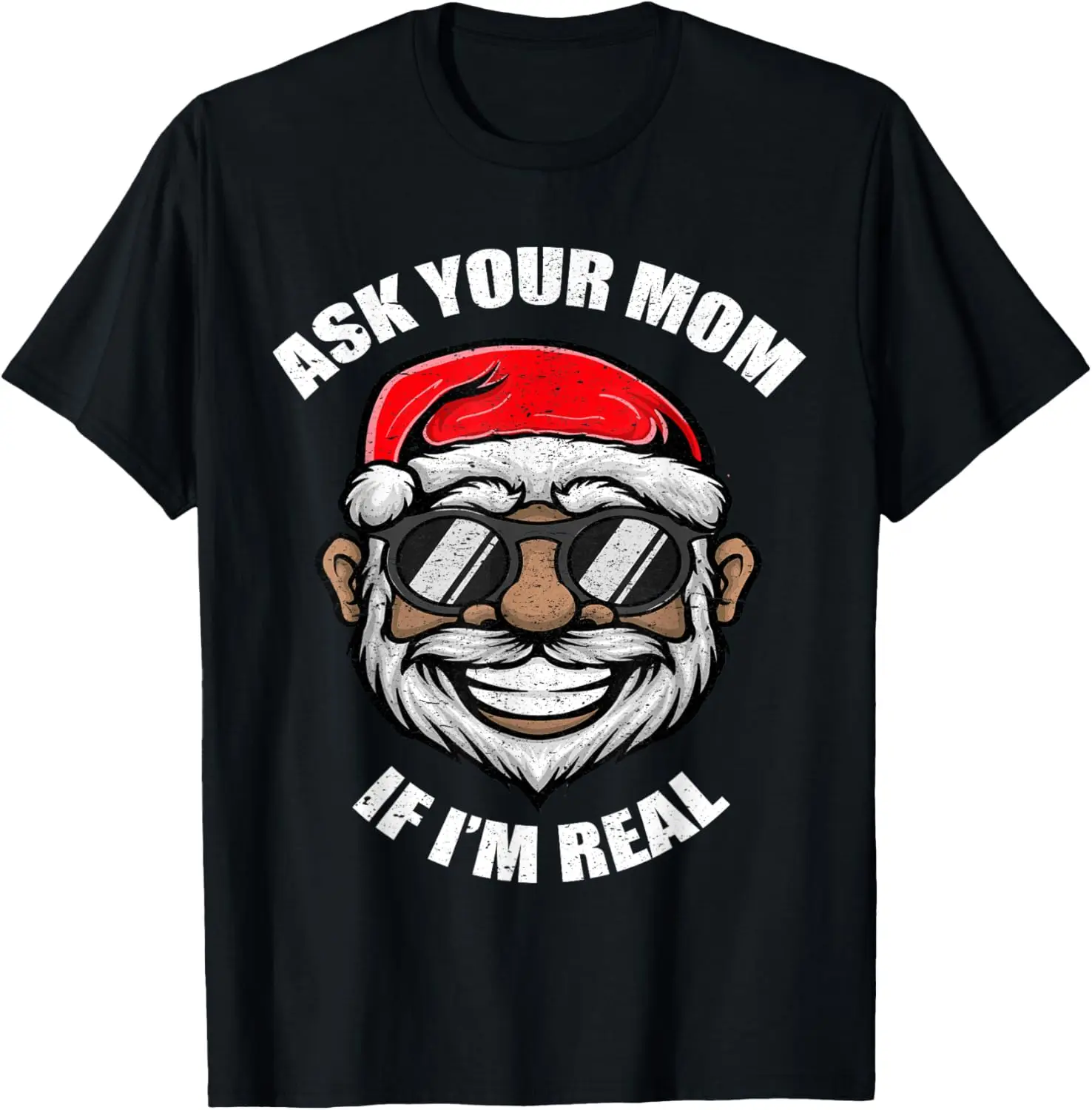 

Christmas African American Santa Claus Shirt Naughty Pajama T-Shirt