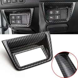 Carbon Fiber Style Interior Console Function Button Panel Cover Molding Trims Sticker Decal For Honda Accord 2018 2019 2020 2021