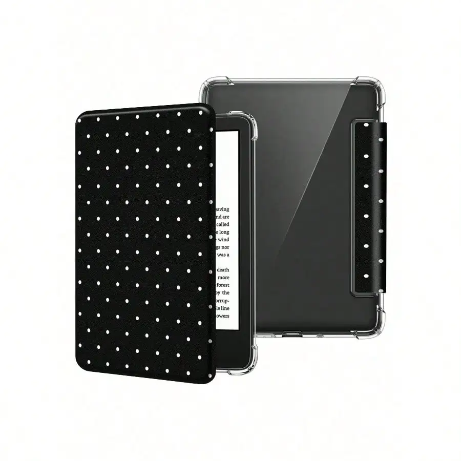 

A white dot pattern ultra-thin transparent Kindle e-reader protective case,compatible with Kindle Paperwhite Gen 11 (2021 model),Kindle Paperwhite Gen 12 (2024/2025 model),and Kindle 2022/2024 model (entry-level version),suitable for both men and women.
