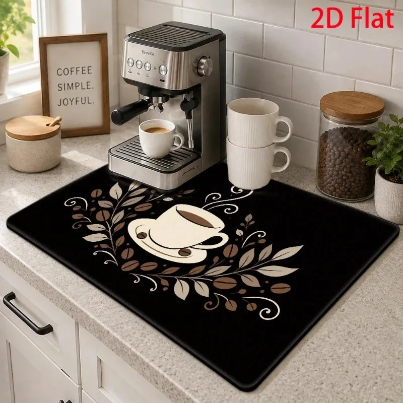 Kitchen Counter Mat Red Buffalo Plaid Christmas Pine Cone Countertop Guard Perfect Blend Rug