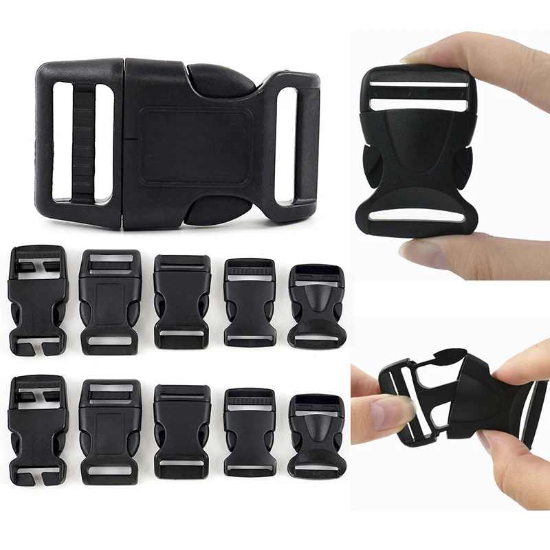 

5-20Pcs Meetee 25mm Dog Collar Plastic Buckles Nylon Webbing Strap Release Clasp Safety Belt Buckle Backpack Carabiner Clips