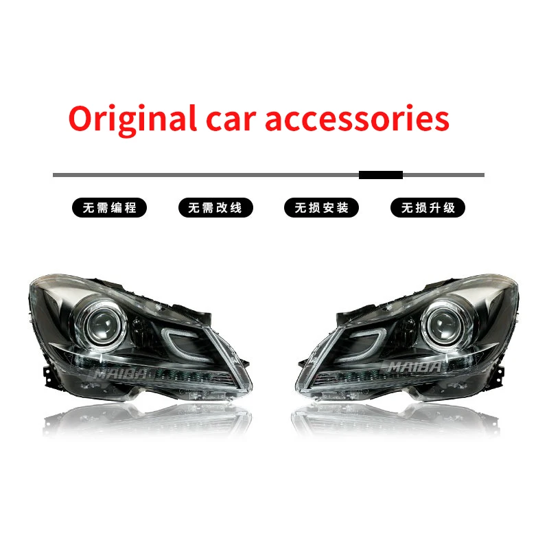 Car front lamp Xenon Headlight assembly for Mercedes Benz W204 C200 C260 C63 head lamp LED DRL Daytime RunningLight Turn Signa