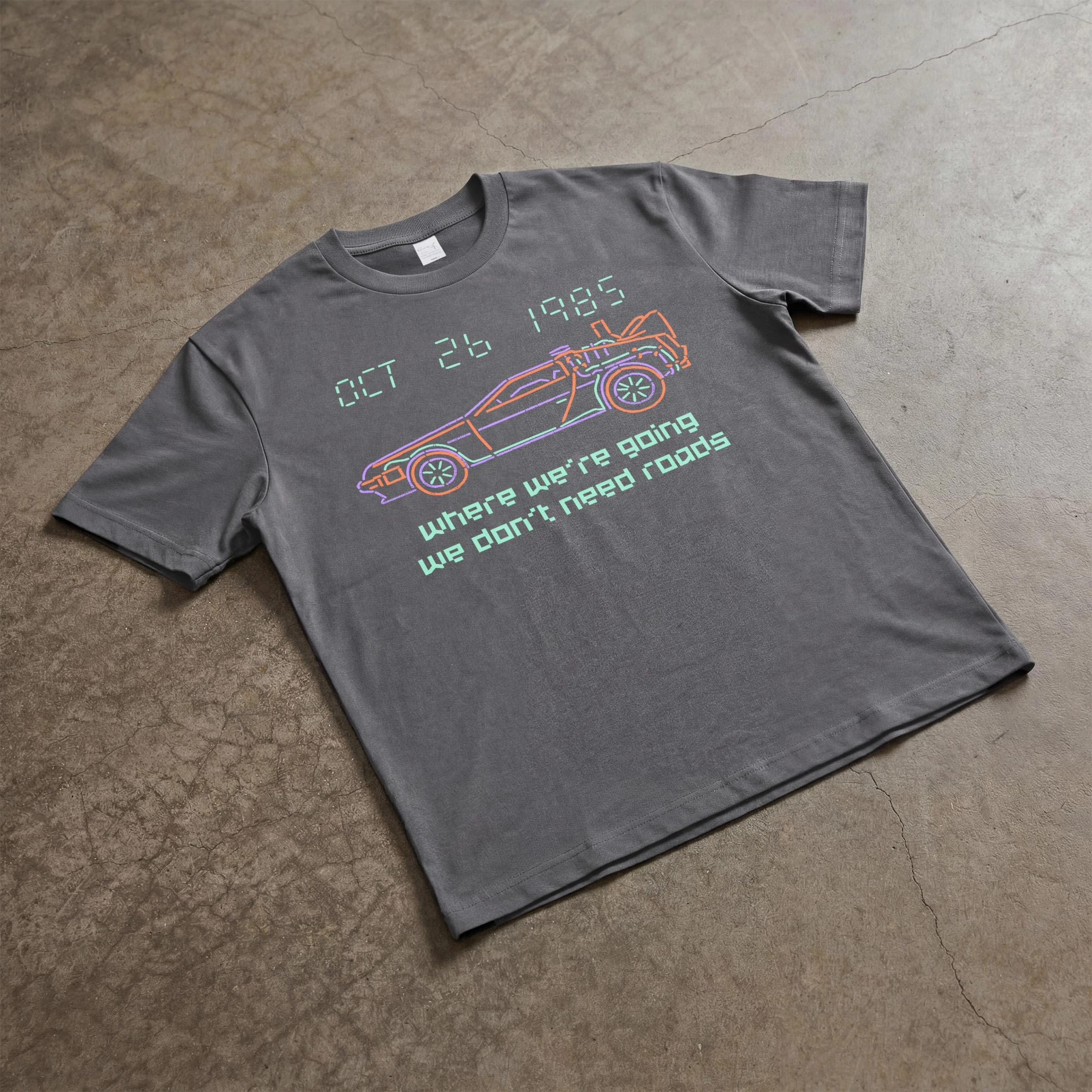 80's Future Sci-Fi Movie T-Shirt, Retro Doc & Marty Graphic Tee