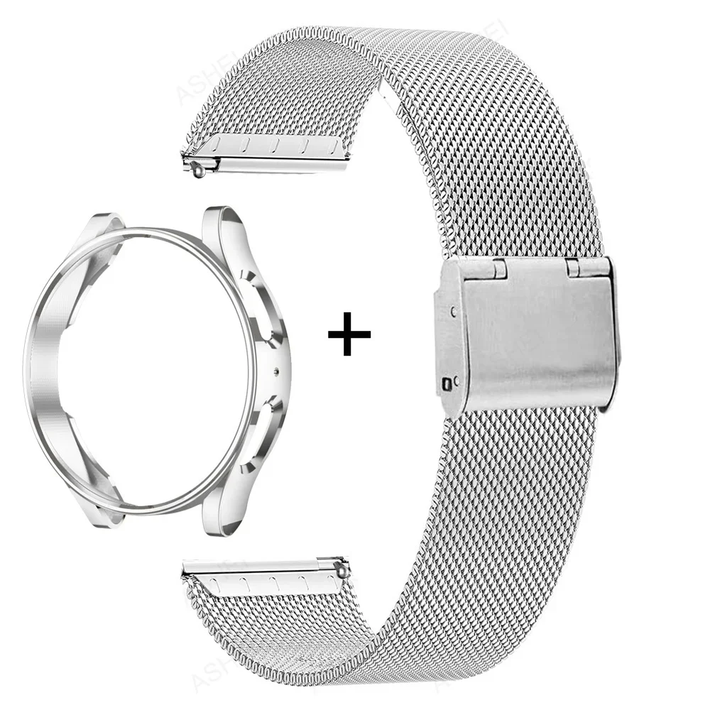 Per Garmin Vivoactive 5 / Forerunner 245 Custodia 2in1 + cinturino in acciaio inossidabile Cover morbida in TPU