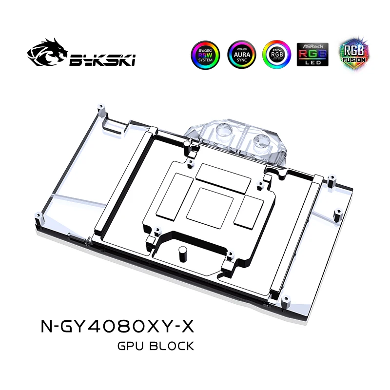 Bykski 4080 Series GPU Water Cooler Cooling Block For Galax GeForce RTX4080 VGA RGB Liquid Cooler Backplate N-GY4080XY-X