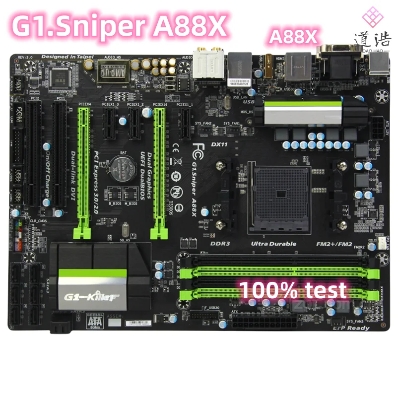 

For G1.Sniper A88X Motherboard 64GB FM2/FM2+ DDR3 ATX A88X Mainboard 100% Tested Fully Work